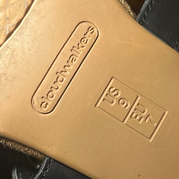 CLOUDWALKERS Womens Heels Strappy Black Parker 3" Open Toe Casual Summer | 9W - Picture 8 of 8